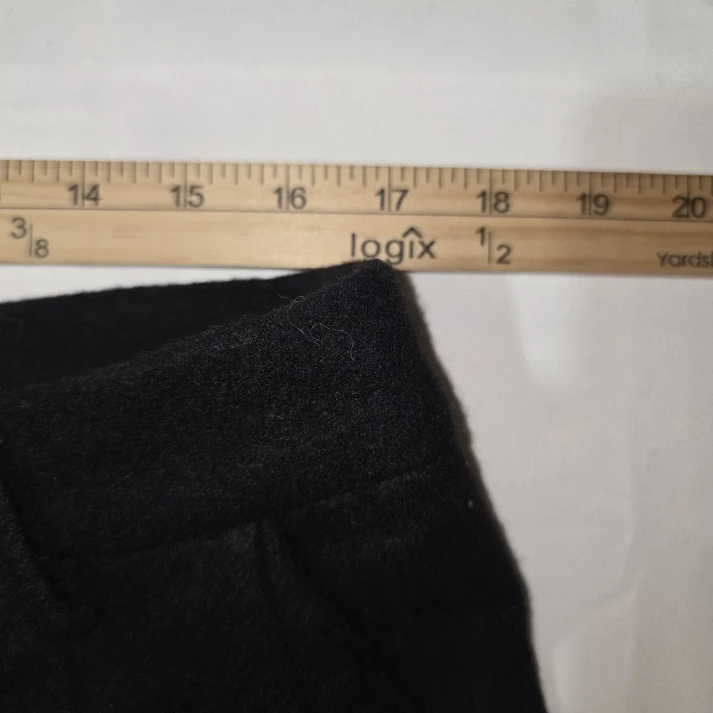Frances Valentine Pants Women‎ 16 Black Bossy Wide Leg 100% Wool NEW